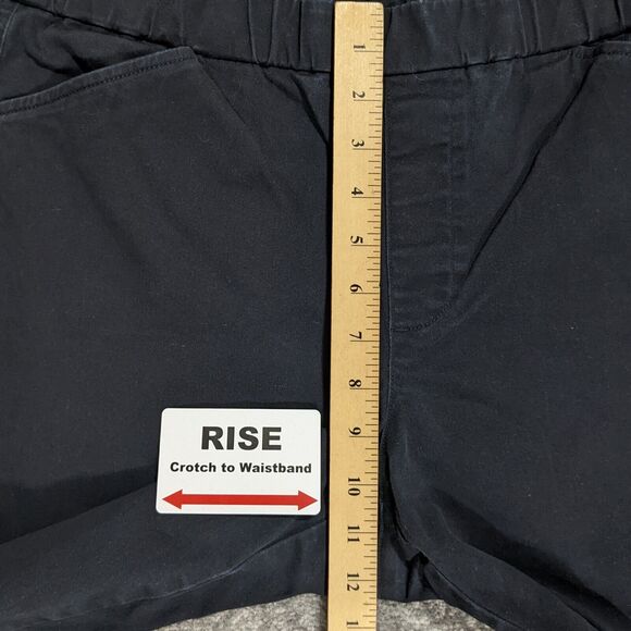 Lands' End Ankle Jeans Women Size 12 Inseam 24.5" Mid-Rise Black Pull On - Picture 10 of 11